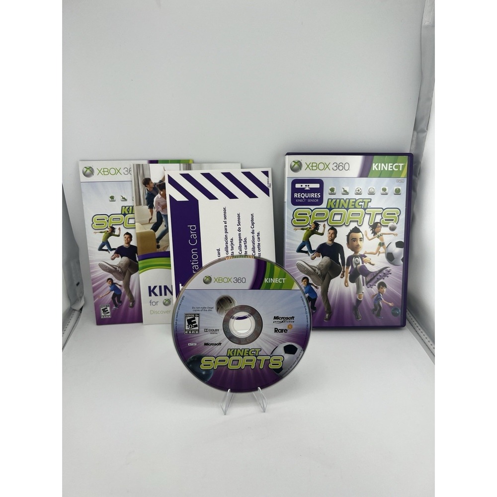 Kinect Sports Xbox 360 Microsoft Game‎ Studios Rare CIB with Manual 2010 NTSC